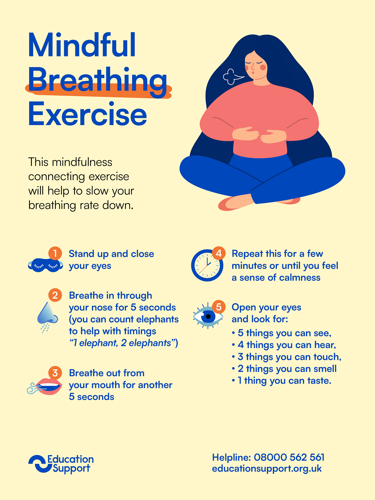 Mindful breathing exercise