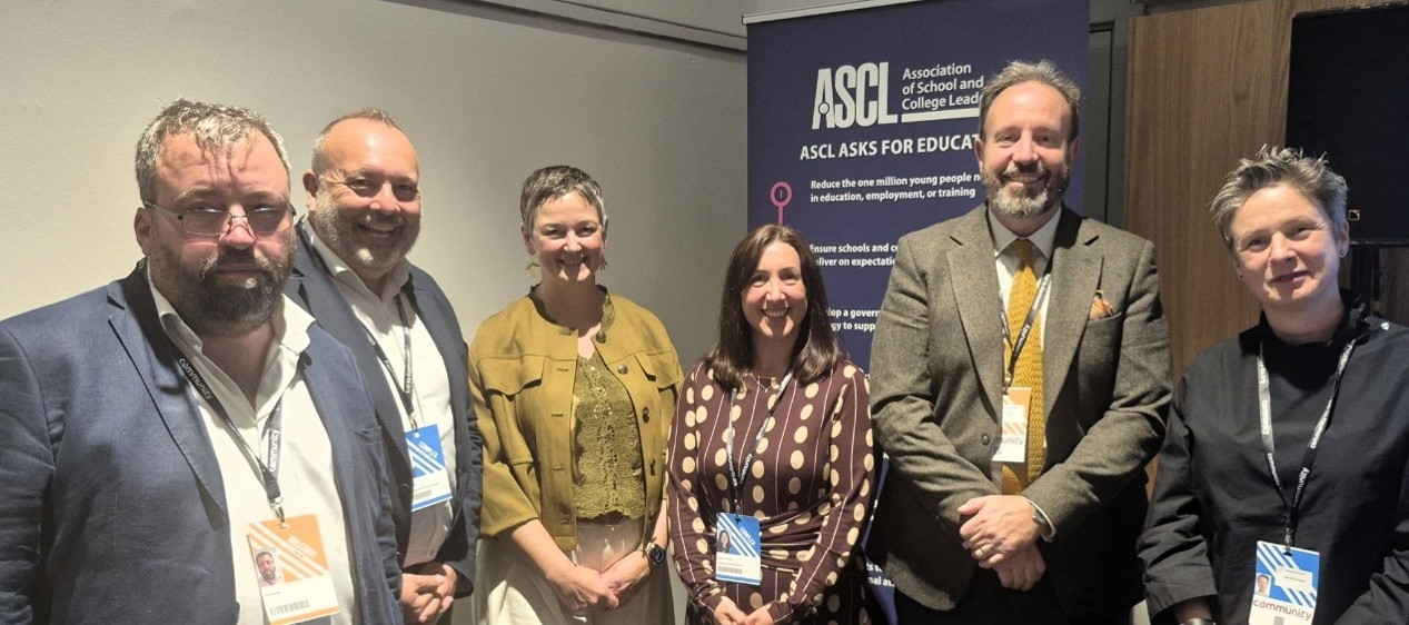 Education Support’s Chief Executive (right) together with education sector experts and school leaders at the EPI and ASCL event at Labour Party Conference. 